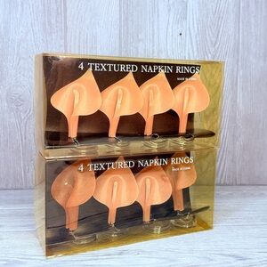 8 Vinatge lotus flower napkin rings pink and clear floral party decoration